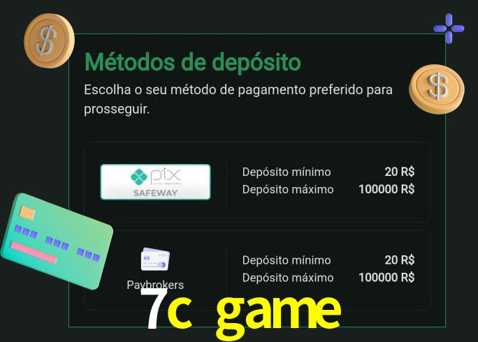 O cassino 7c game oferece uma grande variedade de métodos de pagamento